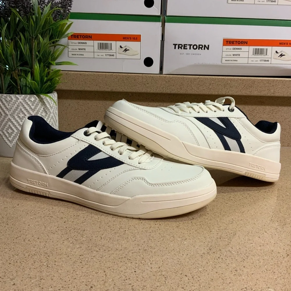 TRETORN Dennis White Athletic blue trim Sneakers